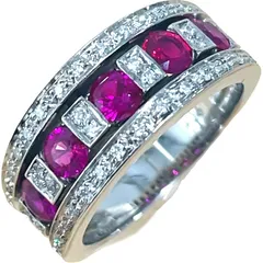 DAMIANI リング ベルエポック リング K18WG 9号 7.1g ルビー ダイヤ アクセサリー ジュエリー 新品仕上げ【中古】 12605K260のサムネイル