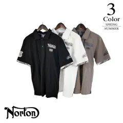 ノートン ワントーンボタニカル叩きつけポロ 262n1202 【L寸：メンズ】NORTON シャツ メンズ【バイカー】【ライダー】【イギリス】【2026春夏】【メール便】のサムネイル
