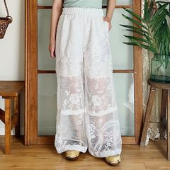 Freada フリーダ アソートデザインヴィンテージパッチワーク刺繍パンツ
