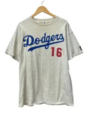 STARTER (スターター) Dodgers Nomo ドジャース 野茂英雄 16 Tシャツ L USA製 ライトグレー メンズ/199
