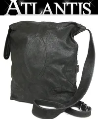 CHROME HEARTS 銀座店 クロムハーツ レロ フレアニー パッチ ショルダー バッグ デストロイレザー ブラックロジウム メンズ シルバー SV925 黒 103535のサムネイル
