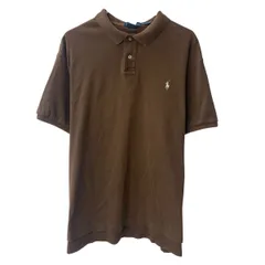90s Polo by Ralph Lauren 半袖 ポロTシャツ 2XL ブラウン ポロラルフローレン ハーフボタン 90年代 ポニー刺繍 半シャツ 夏物 a806-6157のサムネイル