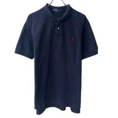 90s Polo by Ralph Lauren 半袖 ポロTシャツ XL ネイビー ポロラルフローレン ハーフボタン 90年代 ポニー刺繍 半シャツ 夏物 a806-6158のサムネイル