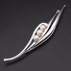 美品】高島屋 Takashimaya 本真珠 パールブローチ SILVER刻印 - メルカリ