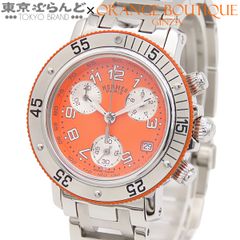 断*ー様 【美品】稼働品 HERMÈS クリッパー クロノグラフ デイト