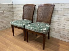 東洋ファニチャー 木製 チェア 花柄 2脚セット 昭和レトロ アンティーク調 東洋ファニチャー 木製 チェア 花柄 2脚セット 昭和レトロ