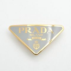 PRADA トライアングル ロゴ プレートバレッタ 箱 紙袋 リボン付き 