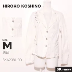 美品 HIROKO KOSHINO アウター テーラードジャケット　長袖　フロントボタン　ラインストーン　ポケット付きのサムネイル