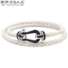 フレッド FRED フォース10 ブレスレット ホワイトゴールドxブラック K18WG エナメル SS ラージ LM 2連 #19 ユニセックス 仕上済 101853108のサムネイル