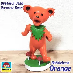 フィギュア グレイトフルデッド オレンジ かわいい ダンシングベア クマ Grateful Dead キャラクター 首振り人形 バブルヘッド 熊 くま インテリア 置物 アメリカン 雑貨 おしゃれ ディスプレイ カフェ バー お店