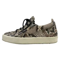 giuseppe zanotti(ジュゼッペザノッティ) スニーカー 37 1/2 レディース - アイボリー×黒×ダークブラウン サイドジップのサムネイル