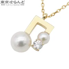 タサキ TASAKI プチ バランスノート ネックレス P 16946 イエローゴールド K18YG パール ダイヤモンド 1PD 0.05ct レディース 101823935のサムネイル