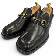 新品未使用 グッチ ホースビットローファー スクエアトゥ ブラック 