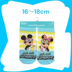 디즈니 헬로 헬로 서머 양말[16~18㎝]양말 Hello Hello Summer 2026 미키 & 미니 칩 & 데일 파인애플 도쿄 디즈니 리조트 TDR