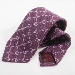 GUCCI グッチ 極美品 近年タグ ネクタイ 蜂 ビー 総柄 星 ネイビー