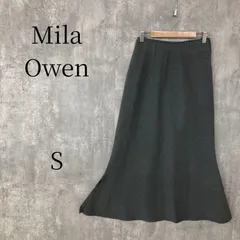 Mila Owen ミラオーウェン ロングスカート フレア マーメイド グレー Sサイズ 美シルエット シンプル きれいめ オフィス カジュアル デイリー レディース ボトムス ポリエステル レーヨン混 無地 秋 冬 春