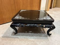 螺鈿細工 鳳凰図 木製 漆器 平卓 花台 飾り台 - メルカリ