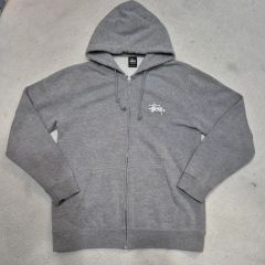 Stussy ジップアップパーカー グレー L - メルカリ