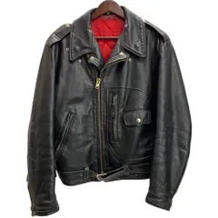 ヴィンテージ vintage 60's 70's Oakbrook Sportswear SEARS Dポケ レザー ダブルライダース ジャケット ブラック 38サイズ 201MT-6177 VBのサムネイル