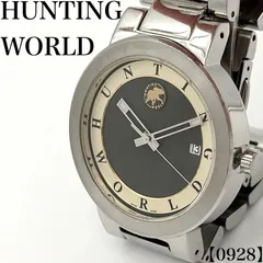 稼働品 Working item ハンティングワールド HUNTING WORLD 腕時計 メンズ Men's クォーツ Quartz SHW-02M シルバー文字盤 デイト ロゴベゼル カレンダー ラウンド 3針 0928のサムネイル