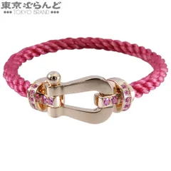 フレッド FRED フォース10ブレスレット ピンクゴールド K18PG ピンクサファイヤ SS LM ラージモデル #14 腕周り約13.5cm レディース 仕上済 101864624のサムネイル
