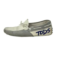TOD'S(トッズ) ドライビングシューズ 7 メンズ - 白×グレー×ネイビー レザーのサムネイル