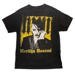 マリリンマンソン シングルステッチ Tシャツ ブラック - メルカリ
