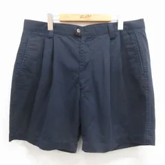 W38/古着 ドッカーズ ショート チノ パンツ チノパン ショーツ メンズ 90年代 90s コットン ネイビー 26may22のサムネイル