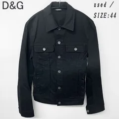 【中古】DOLCE&GABBANA ドルチェ&ガッバーナ ストレッチ デニムジャケット Ｇジャン TS 09HJ1T G8U66 ブラック サイズ44 D&G メンズのサムネイル