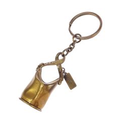 オールドコーチ　キーホルダー　バケツバッグ 真鍮製　ゴールド色　希少レア オールドコーチ キーホルダー バケツバッグ 真鍮製 ゴールド色 希少