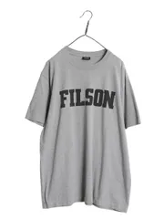 【お得なクーポン配布中!】 USA製 フィルソン ロゴ プリント 半袖 Tシャツ メンズ XL / アウトドア ヘビーウェイト カットソー シンプル クルーネック 灰 大きいサイズのサムネイル