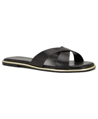 ナインウェスト レディース シューズ スリッポン・ローファー サンダル Nine West Womens Edeny CrissCross Flat SlipOn Sandals Black ブラックのサムネイル
