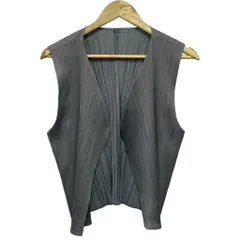 【中古】　PLEATS PLEASE　ISSEY MIYAKE　ベスト　ノースリーブ　ストレッチ　プリーツ　無地　日本製　ドメスティック　古着　/2496のサムネイル