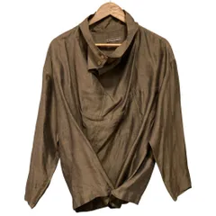 【中古】　ISSEY MIYAKE　ジャケット　80s vintage　80年代　OLD　筆タグ　プルオーバー　ハーフボタン　無地　日本製　ドメスティック　古着　/1156のサムネイル
