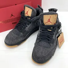 NIKE × LEVI'S ナイキ リーバイス AIR JORDAN 4 Black Denim AO2571-001 スニーカー 27cm シューズ ローカット ストリート メンズ ブラック 靴 ★SS705のサムネイル