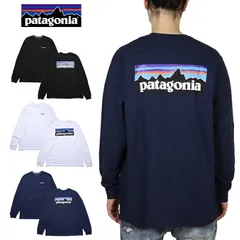 パタゴニア ロンT PATAGONIA Tシャツ 長袖Tシャツ メンズ レディース アウトドア ブランド 大きいサイズ おしゃれ おすすめ 人気 黒 バックプリント patagonia004 ブラック S M L XL XXL