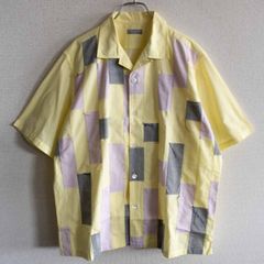 アロハシャツ メンズ ハンドメイド 着物 remake 正絹 黄八丈 綾織