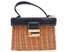 ZARA ザラ 2WAY スクエア ミニ カゴ バッグ ベージュｘ黒 ■◆ レディースのサムネイル