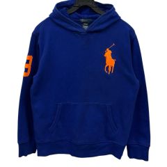 大人気 ビッグポニー ポロ ラルフローレン パーカー ネイビー 蛍光