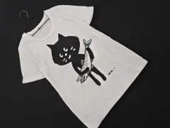 Ne-net ネネット にゃー 鮭 Tシャツ size2/白 ■◆ レディースのサムネイル