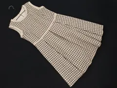 DENDROBIUM デンドロビウム タック チェック ノースリーブ Aライン ワンピース size38/ライトベージュ ■◆ レディースのサムネイル