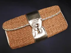 kate spade ケイトスペード ストロー カゴ クラッチ バッグ ベージュ ■◆ レディースのサムネイル