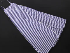 DRESSTERIOR ドレステリア ストライプ ロング リボン付き キャミソール ワンピース 白ｘ青 ■◆ レディースのサムネイル