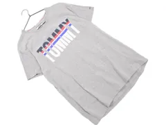tommy jeans トミージーンズ プリント 半袖 Tシャツ sizeL/グレー ■◆ メンズ
