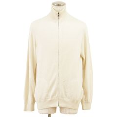 Bijan ビジャン ドライバーズニット カシミヤ ホワイト アイボリー 