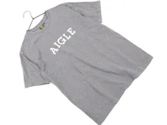 AIGLE エーグル ロゴプリント Tシャツ sizeS/グレー ■◆ メンズのサムネイル