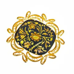 brooch ブローチ ブローチ  象嵌/ダマスキナード    ゴールドカラー×ブラック レディース / 240001208573のサムネイル