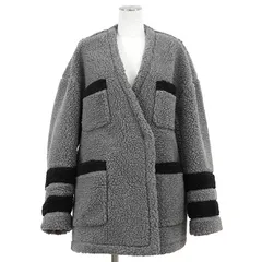 【SALE】ADORE アドーア ジャケット コート ボアライン サイズ 38 レディース ポリエステル/ウール ノーカラー 4P バイカラー アウター グレー ブラック 黒 灰色 531-4250008のサムネイル