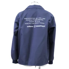 【SALE】uniform experiment ユニフォームエクスペリメント コーチジャケット サイズ 3 メンズ ナイロン100% アウター ネイビー 紺 日本製のサムネイル