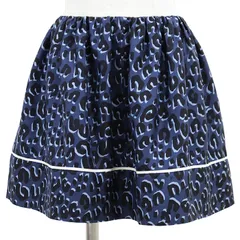 【SALE】LOUIS VUITTON ルイ・ヴィトン ミニスカート レオパード サイズ 36 レディース LVロゴ モノグラム シルクサテン ヒョウ柄 ショート ボトムス ブルー 青 イタリア製のサムネイル